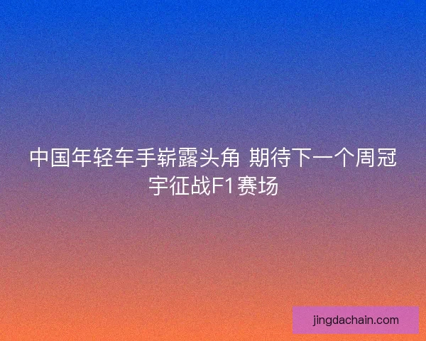 中国年轻车手崭露头角 期待下一个周冠宇征战F1赛场